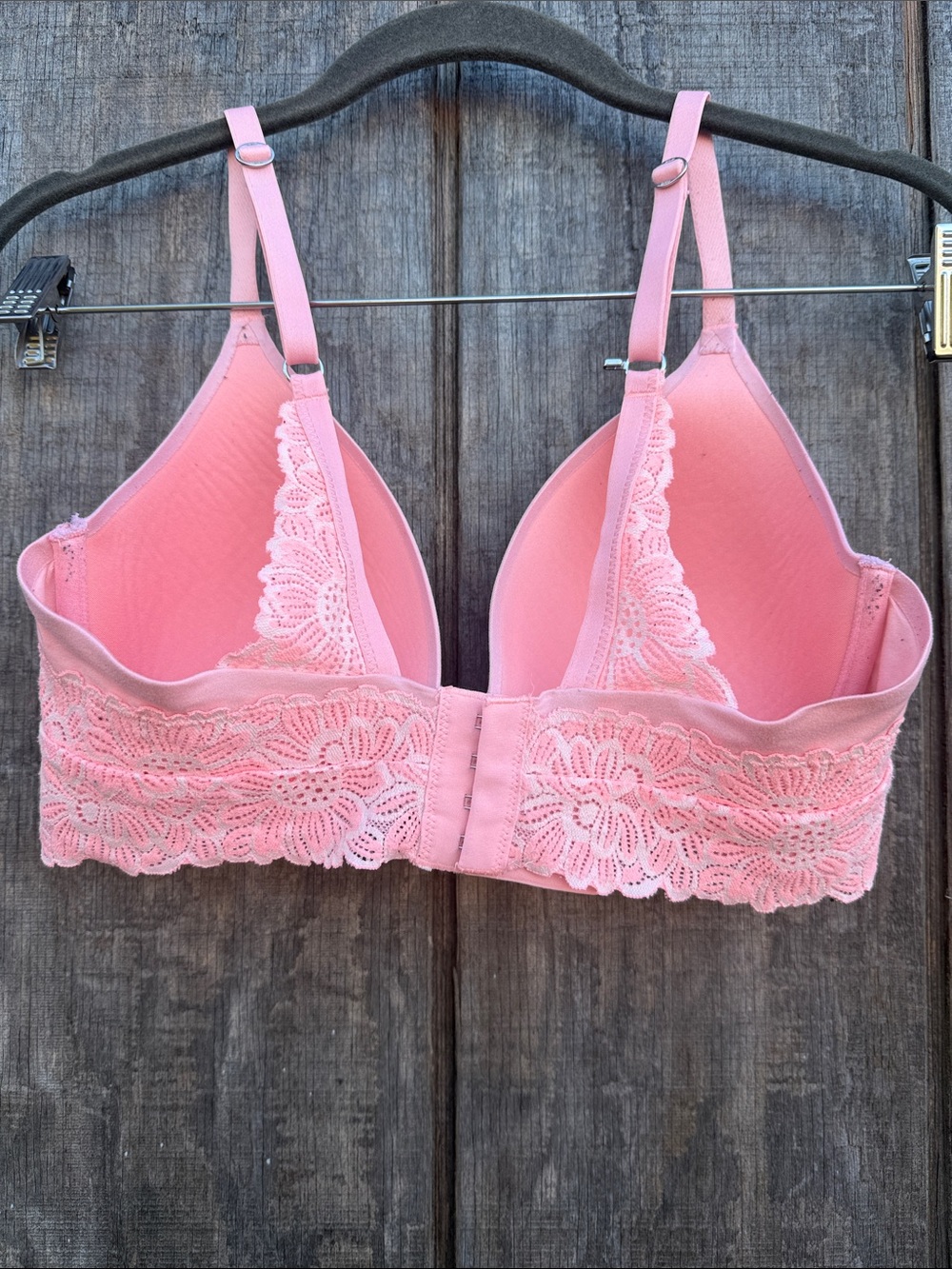 aerie Woman’s Sunnie Full Coverage Lightly Lined Pink Blossom Lace Trimmed 34D - Picture 7 of 9